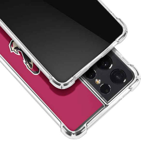 NHL Arizona Coyotes Solid Background Galaxy S21 Ultra 5G Clear Case