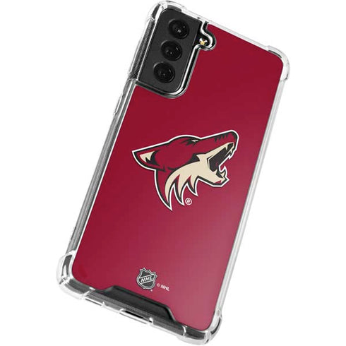 NHL Arizona Coyotes Solid Background Galaxy S22 Plus Clear Case