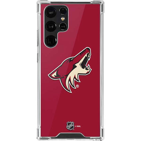 NHL Arizona Coyotes Solid Background Galaxy S22 Ultra Clear Case