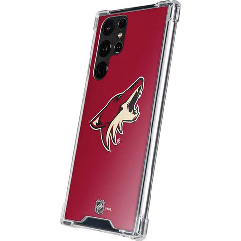 NHL Arizona Coyotes Solid Background Galaxy S22 Ultra Clear Case