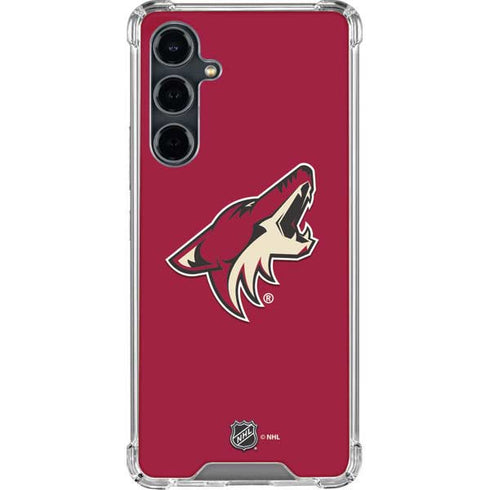 NHL Arizona Coyotes Solid Background Galaxy S23 FE Clear Case