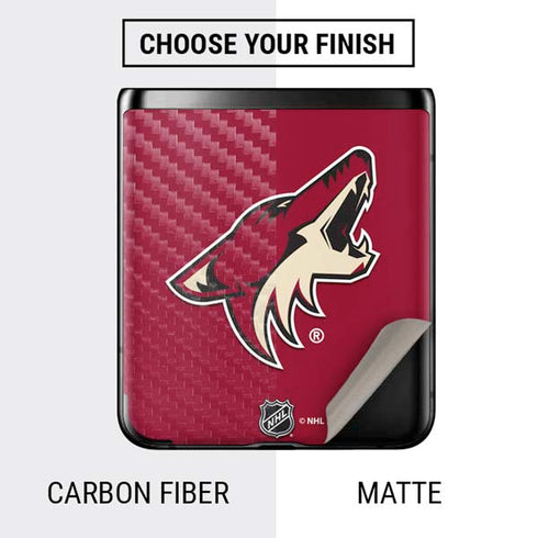 NHL Arizona Coyotes Solid Background Galaxy Z Flip Skin