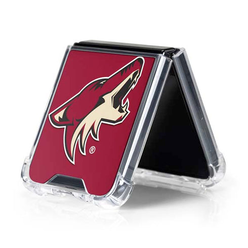 NHL Arizona Coyotes Solid Background Galaxy Z Flip5 5G Clear Case