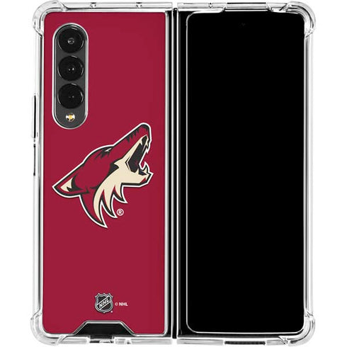 NHL Arizona Coyotes Solid Background Galaxy Z Fold4 5G Clear Case