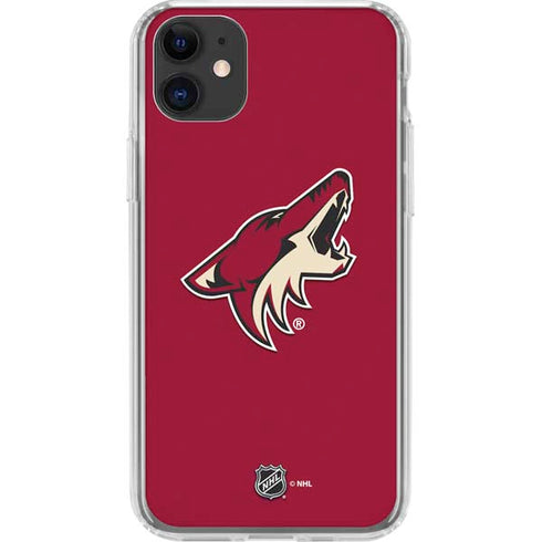 NHL Arizona Coyotes Solid Background iPhone 11 Clear Case