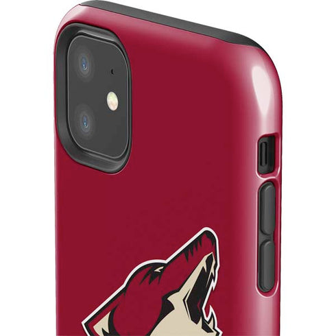 NHL Arizona Coyotes Solid Background iPhone 11 Impact Case