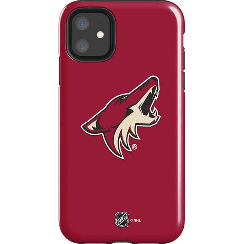 NHL Arizona Coyotes Solid Background iPhone 11 Impact Case