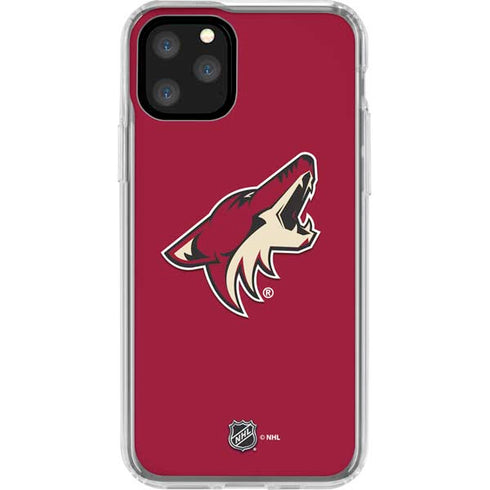 NHL Arizona Coyotes Solid Background iPhone 11 Pro Clear Case