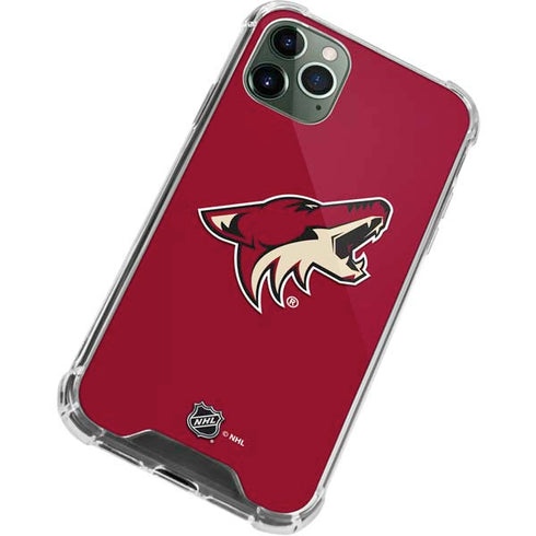 NHL Arizona Coyotes Solid Background iPhone 11 Pro Max Clear Case