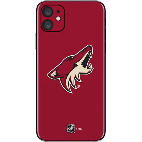 NHL Arizona Coyotes Solid Background iPhone 11 Skin