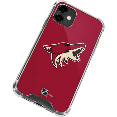 NHL Arizona Coyotes Solid Background iPhone 12 Mini Clear Case