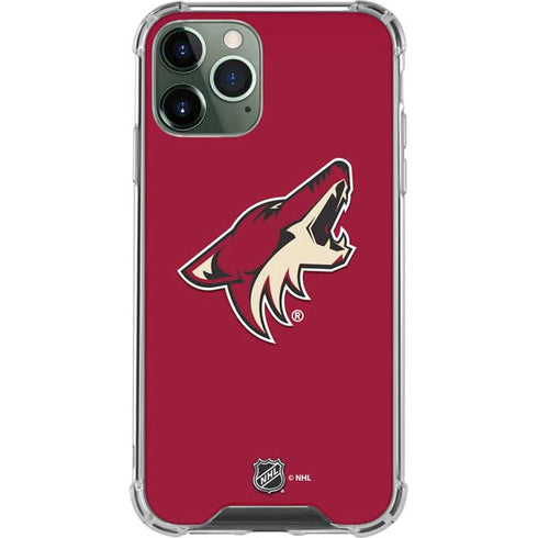 NHL Arizona Coyotes Solid Background iPhone 12 Pro Max Clear Case