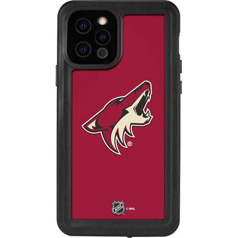 NHL Arizona Coyotes Solid Background iPhone 12 Pro Waterproof Case
