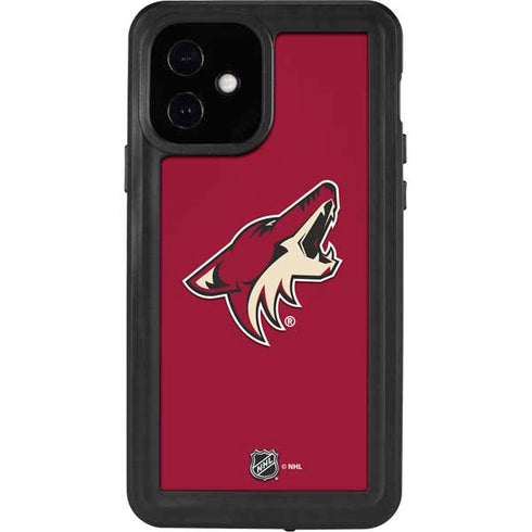 NHL Arizona Coyotes Solid Background iPhone 12 Waterproof Case