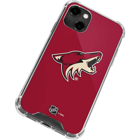 NHL Arizona Coyotes Solid Background iPhone 13 Clear Case