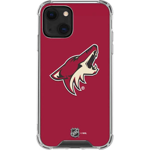 NHL Arizona Coyotes Solid Background iPhone 13 Mini Clear Case