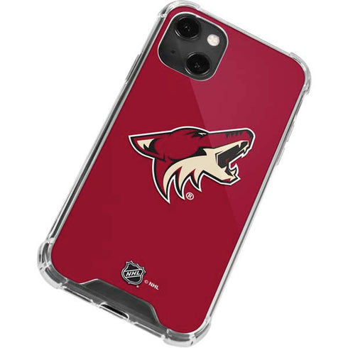 NHL Arizona Coyotes Solid Background iPhone 13 Mini Clear Case