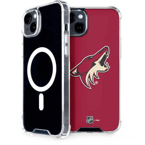 NHL Arizona Coyotes Solid Background iPhone 15 Plus MagSafe Case