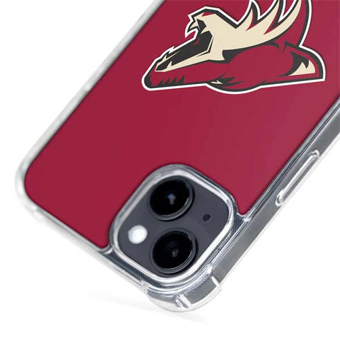 NHL Arizona Coyotes Solid Background iPhone 15 Plus MagSafe Case