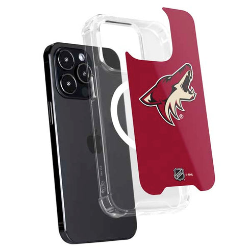 NHL Arizona Coyotes Solid Background iPhone 15 Pro MagSafe Case