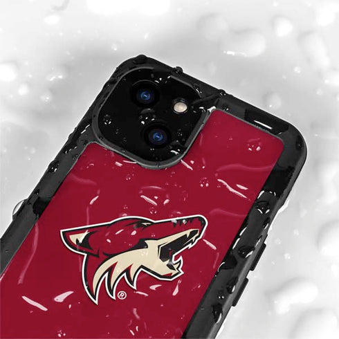 NHL Arizona Coyotes Solid Background iPhone 15 Waterproof Case