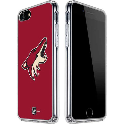 NHL Arizona Coyotes Solid Background iPhone SE (2nd & 3rd Gen) Clear Case