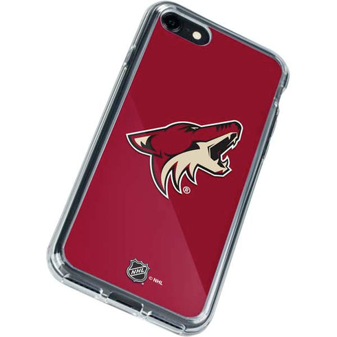 NHL Arizona Coyotes Solid Background iPhone SE (2nd & 3rd Gen) Clear Case