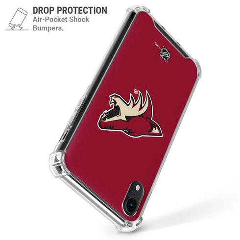 NHL Arizona Coyotes Solid Background iPhone XR Clear Case