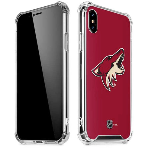 NHL Arizona Coyotes Solid Background iPhone XS Max Clear Case