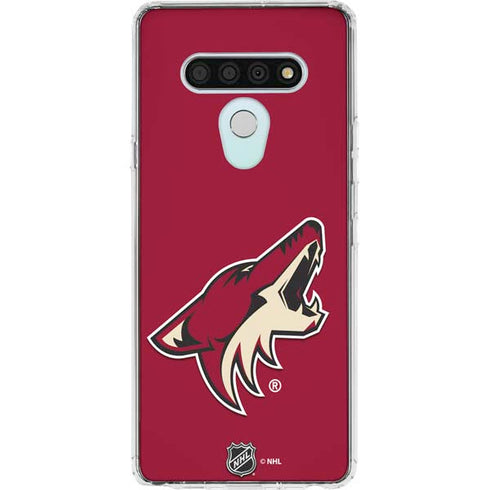 NHL Arizona Coyotes Solid Background LG Stylo 6 Clear Case