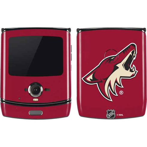 NHL Arizona Coyotes Solid Background Motorola RAZR Skin