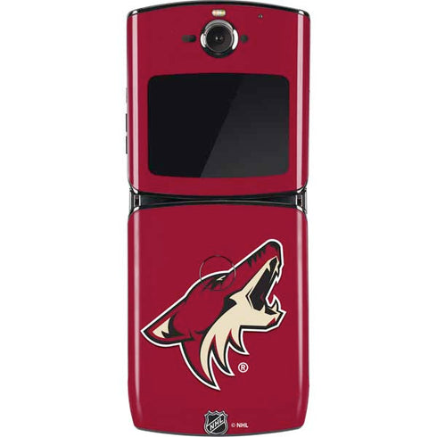 NHL Arizona Coyotes Solid Background Motorola RAZR Skin