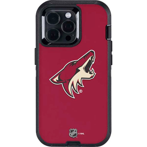 NHL Arizona Coyotes Solid Background Otterbox Defender iPhone Skin