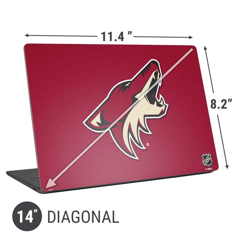 NHL Arizona Coyotes Solid Background Universal Laptop 14in (11.4 x 8.2in) Skin