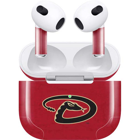 MLB Arizona Diamondbacks - Secondary Solid Distressed Apple AirPods (3rd Gen 2021) Skin