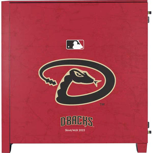 MLB Arizona Diamondbacks - Secondary Solid Distressed Corsair 4000D Tempered Glass Mid-Tower ATX Case Skin
