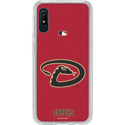 MLB Arizona Diamondbacks - Secondary Solid Distressed Galaxy A10e Clear Case