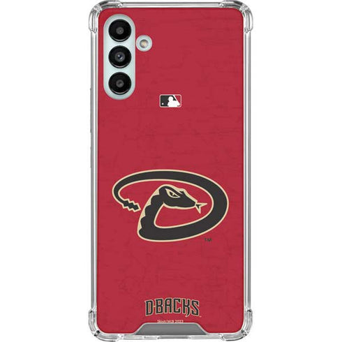 MLB Arizona Diamondbacks - Secondary Solid Distressed Galaxy A13 5G Clear Case