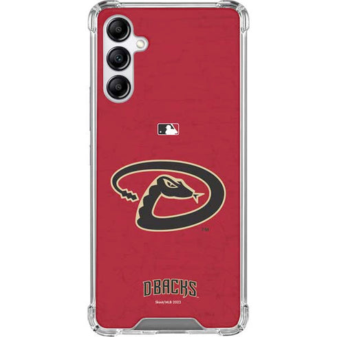 MLB Arizona Diamondbacks - Secondary Solid Distressed Galaxy A15 5G Clear Case