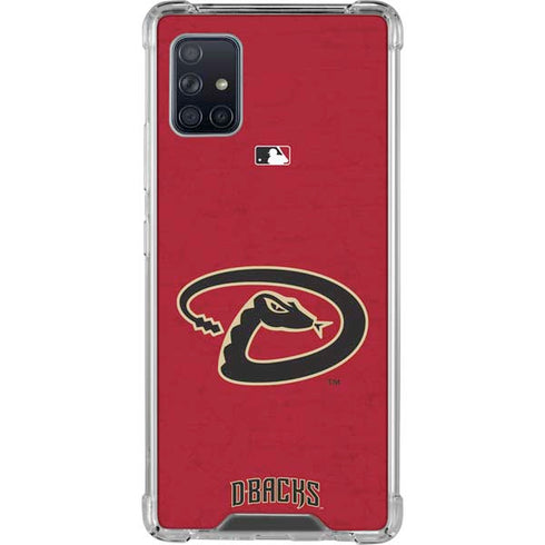 MLB Arizona Diamondbacks - Secondary Solid Distressed Galaxy A51 5G Clear Case
