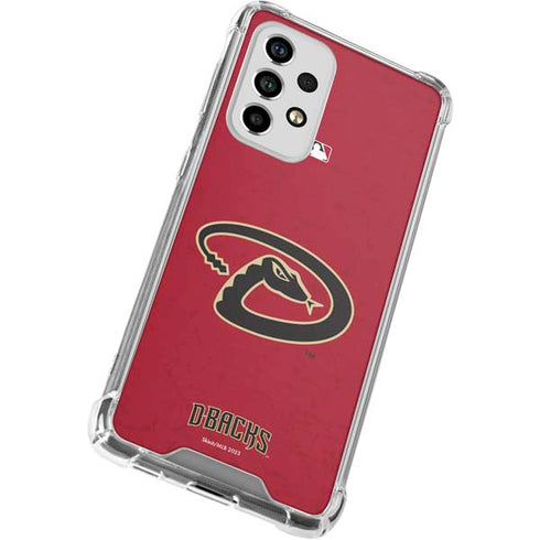 MLB Arizona Diamondbacks - Secondary Solid Distressed Galaxy A53 5G Clear Case