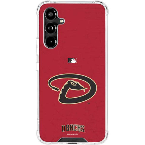 MLB Arizona Diamondbacks - Secondary Solid Distressed Galaxy A54 5G Clear Case
