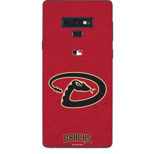 MLB Arizona Diamondbacks - Secondary Solid Distressed Galaxy Note 9 Skin