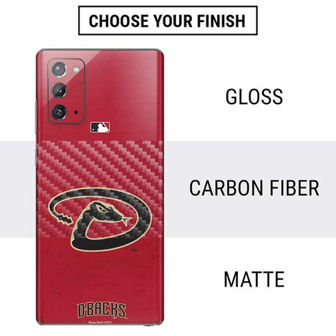 MLB Arizona Diamondbacks - Secondary Solid Distressed Galaxy Note20 5G Skin