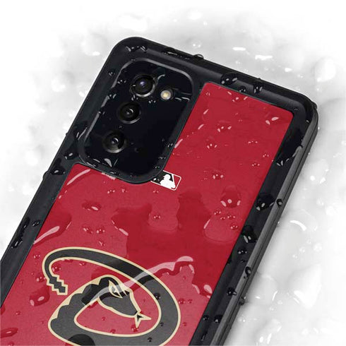 MLB Arizona Diamondbacks - Secondary Solid Distressed Galaxy Note20 5G Waterproof Case