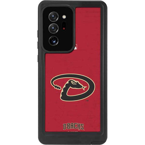 MLB Arizona Diamondbacks - Secondary Solid Distressed Galaxy Note20 Ultra 5G Waterproof Case
