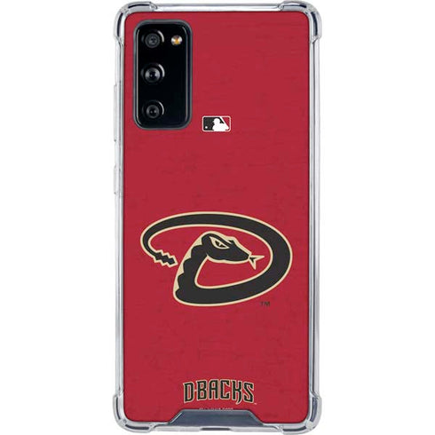 MLB Arizona Diamondbacks - Secondary Solid Distressed Galaxy S20 FE Clear Case