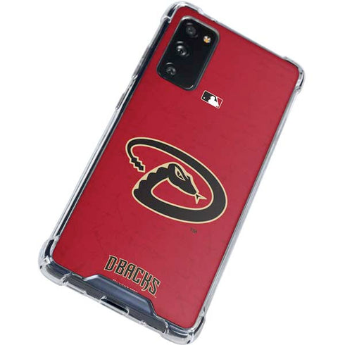 MLB Arizona Diamondbacks - Secondary Solid Distressed Galaxy S20 FE Clear Case
