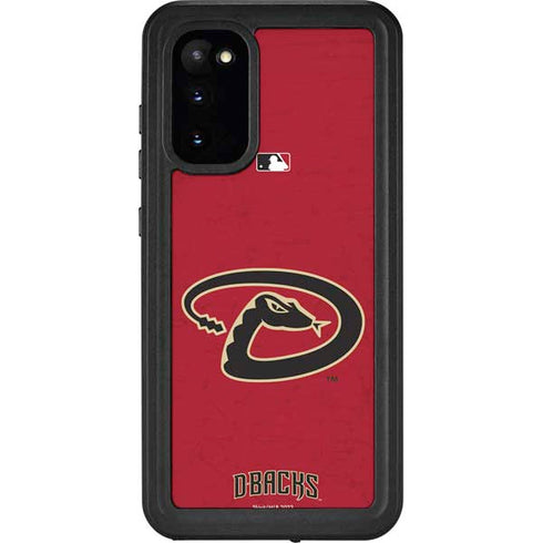 MLB Arizona Diamondbacks - Secondary Solid Distressed Galaxy S20 Waterproof Case