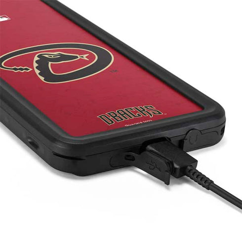 MLB Arizona Diamondbacks - Secondary Solid Distressed Galaxy S20 Waterproof Case